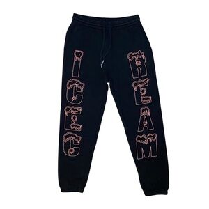Ice Cream Snow Tops Sweatpant Joggers Black Small Cotton Tapered Lettering